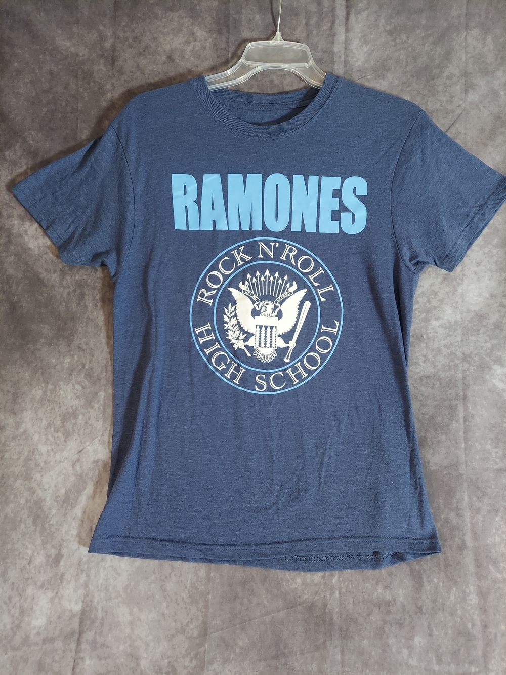 Ramones 1234 Hey Ho Let's Go Blue Graphic Tee Punk Rock Concert T-Shirt